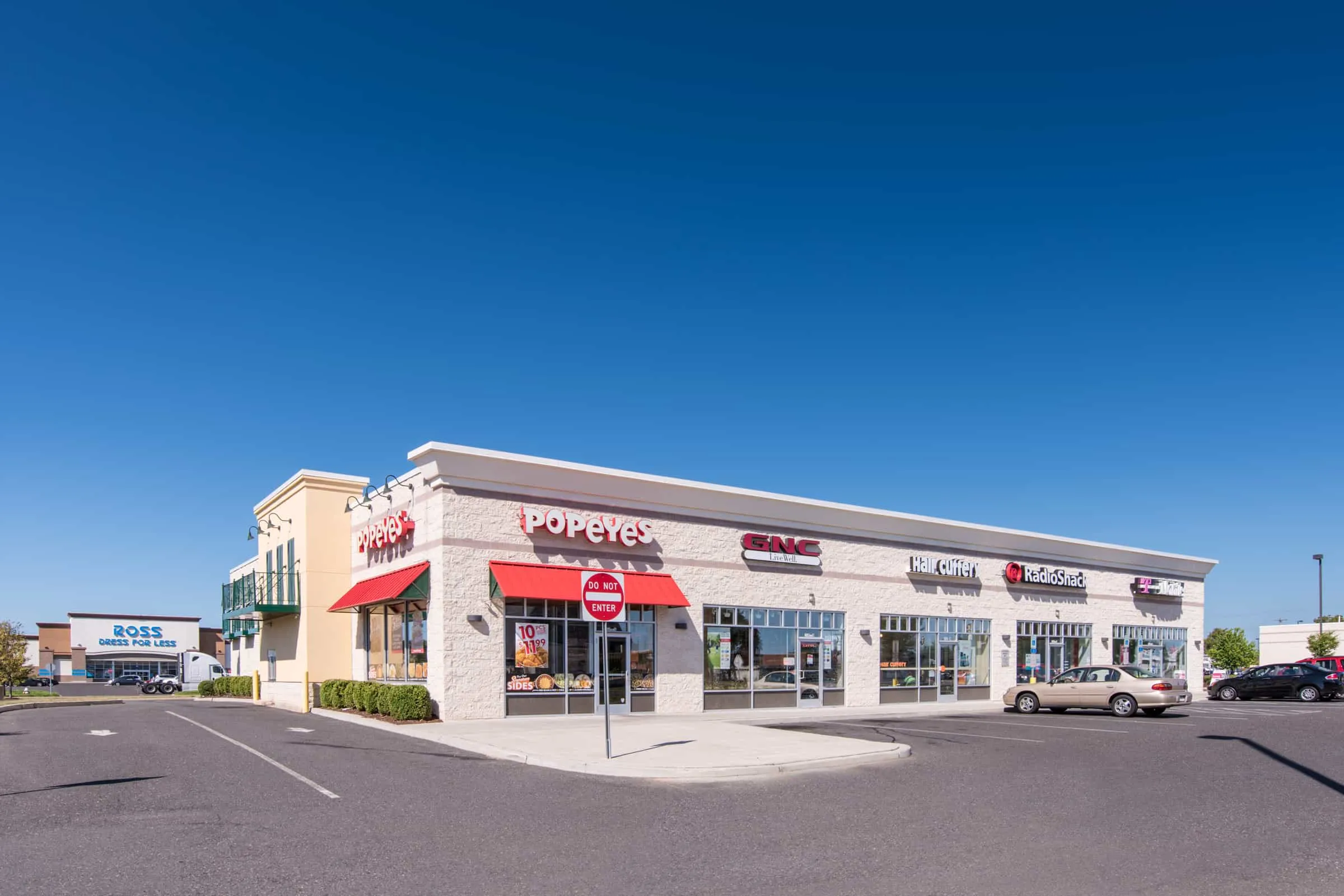 Commercial building with triple net lease concept
